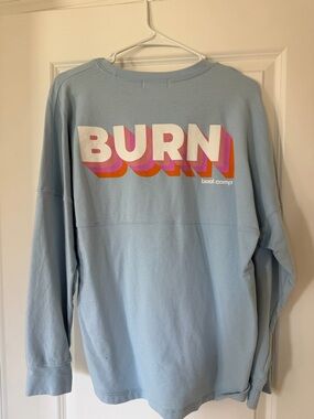 Burn Bootcamp 'BURN' Graphic Pullover Sweatshirt - Light Blue - Size Medium